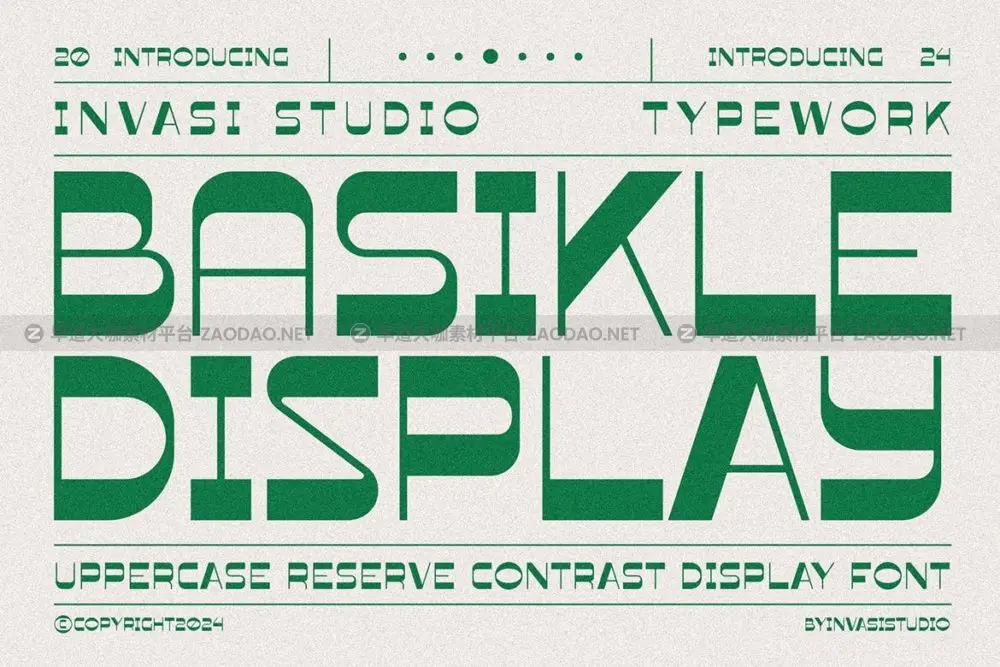复古逆反差杂志海报包装商标设计无衬线英文字体安装包 Basikle – Retro Reverse Contrast插图