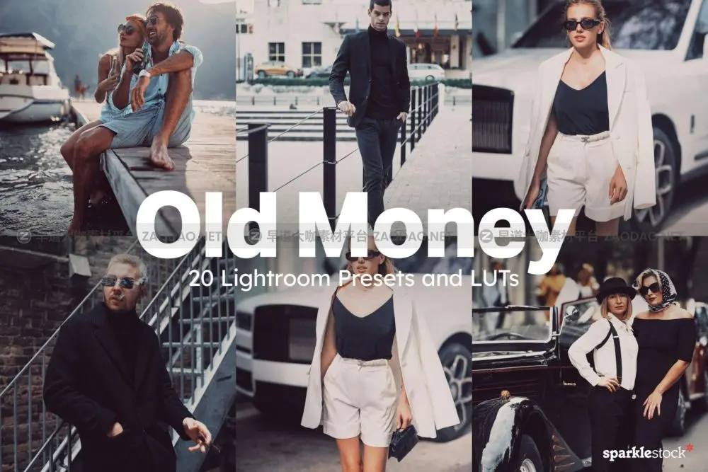 20组时尚复古杂志旅行摄影照片调色Lightroom&LUT预设 20 Old Money Lightroom Presets and LUTs插图