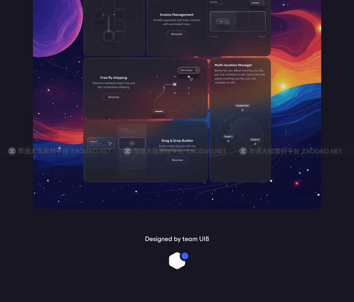 高级网站登录页面APP应用程序设计按钮插图卡片组件Framer素材套件 Bento Cards for Framer插图21