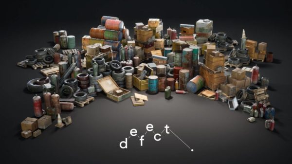 UE素材 仓库车库轮胎油桶箱子道具3D模型 Unreal Engine – Defect Ultimate Props Bundle Vol.1