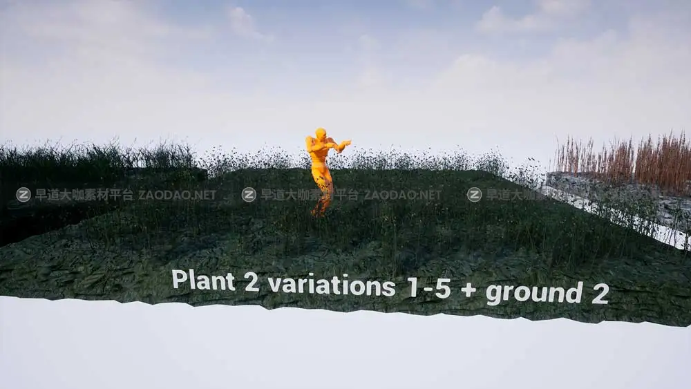 UE素材 暗黑风格灌木丛沼泽地场景3D模型设计素材 Unreal Engine – Bleak Winter Park插图18