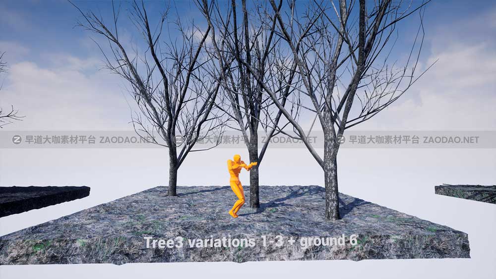 UE素材 暗黑风格灌木丛沼泽地场景3D模型设计素材 Unreal Engine – Bleak Winter Park插图14