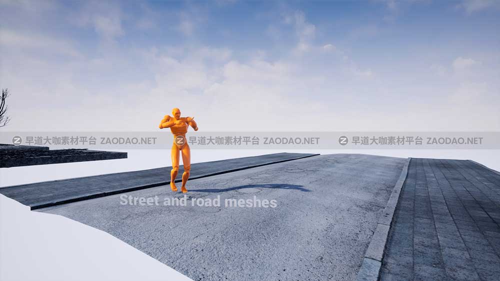 UE素材 暗黑风格灌木丛沼泽地场景3D模型设计素材 Unreal Engine – Bleak Winter Park插图12