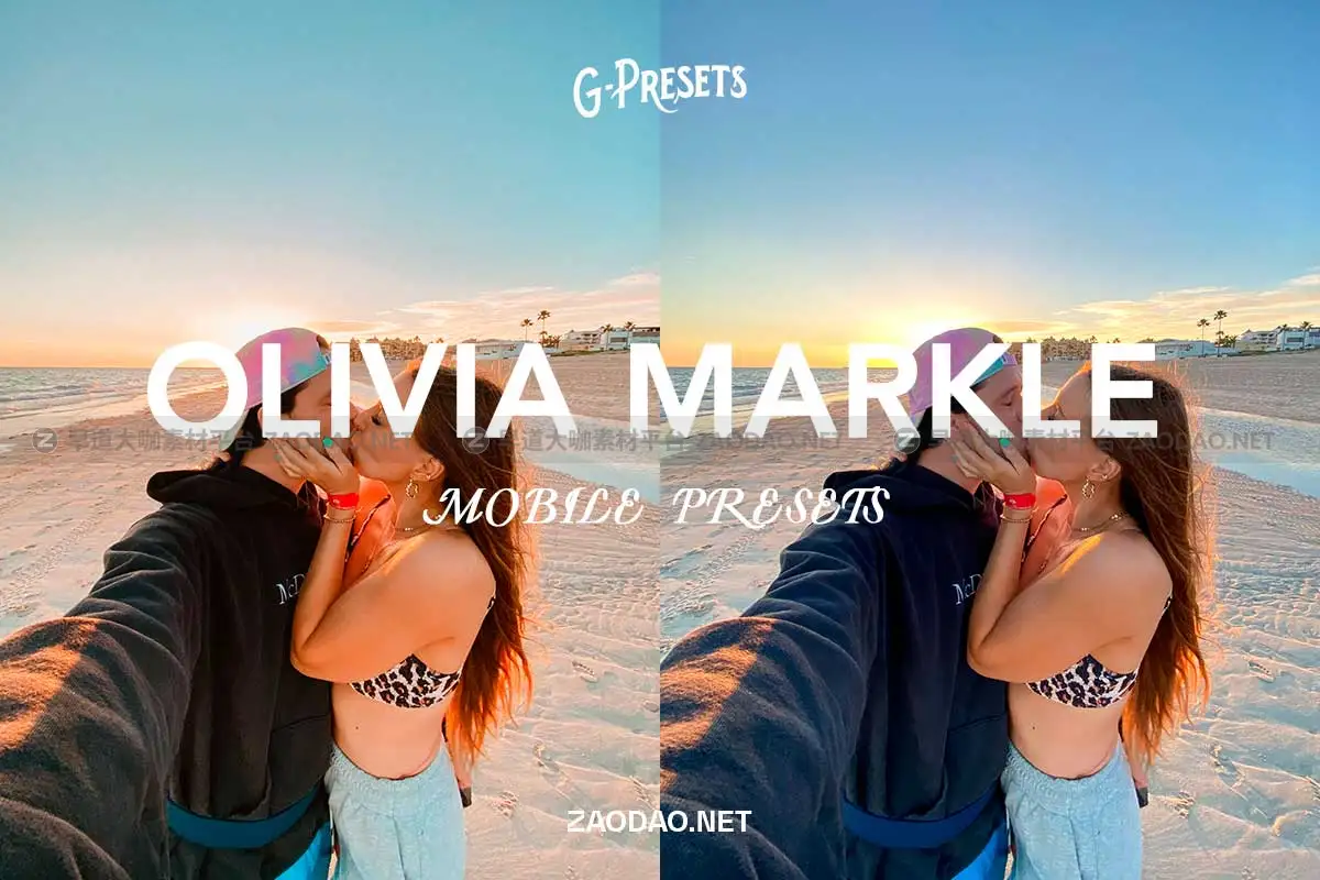 流行绚丽真正色彩暖色调旅行摄影照片手机Lightroom调色预设 G-Presets: Olivia Markle Mobile Presets插图