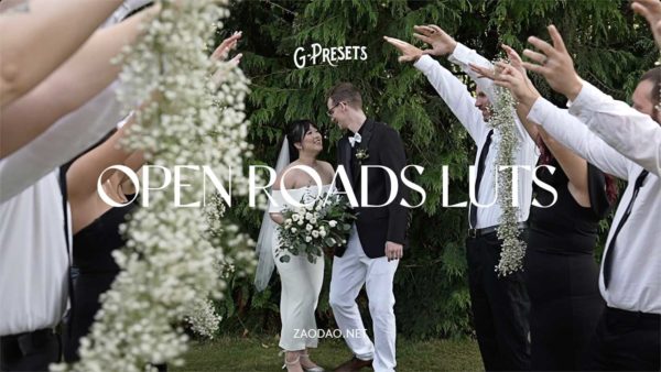 永恒电影美学柔和颗粒纹理暖色调婚礼视频调色LUT预设 G-Presets: Open Roads LUTS