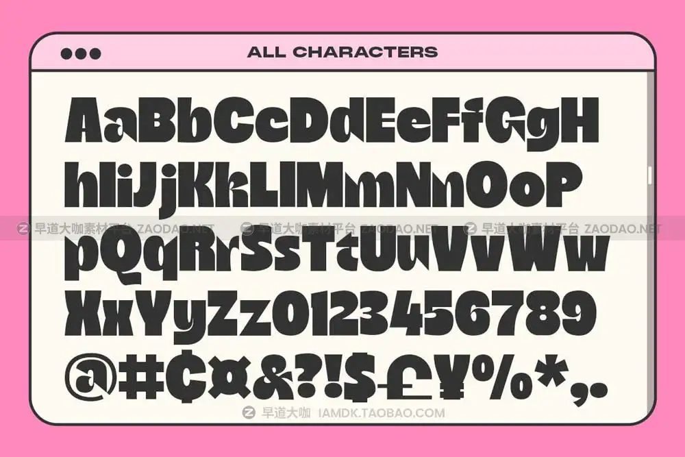 现代流行趣味卡通逆反差海报杂志包装标题LOGO设计PSAI英文字体安装包 Gifka – Modern Retro Sans插图1