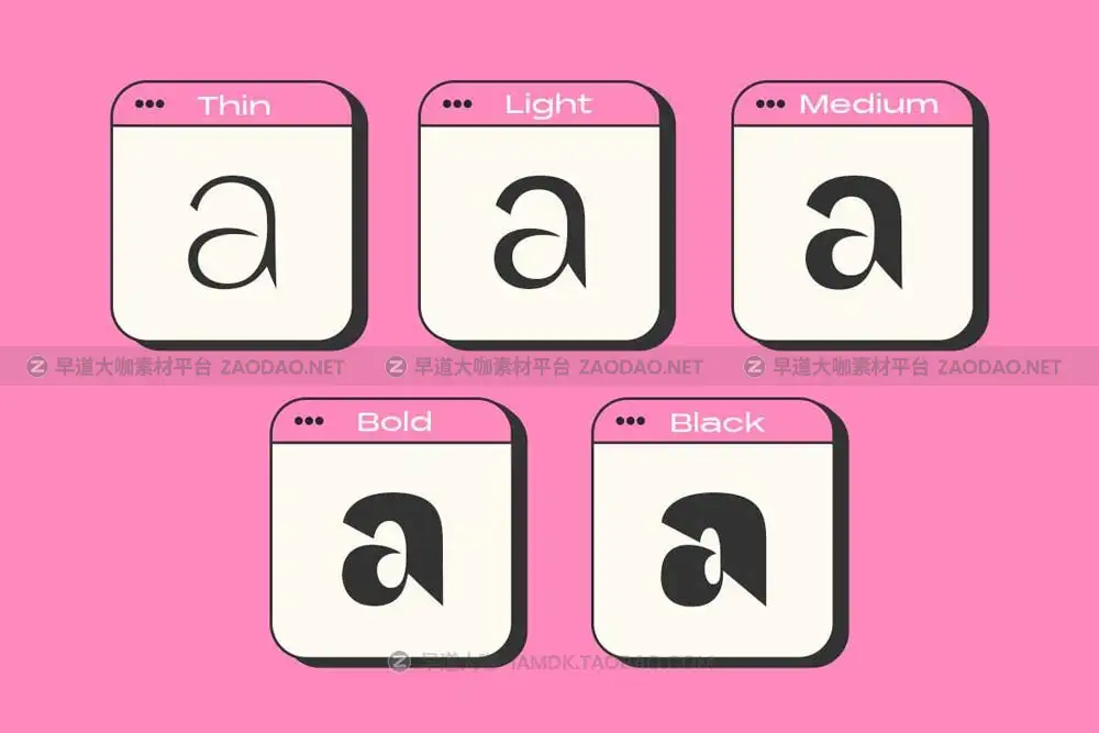 现代流行趣味卡通逆反差海报杂志包装标题LOGO设计PSAI英文字体安装包 Gifka – Modern Retro Sans插图7