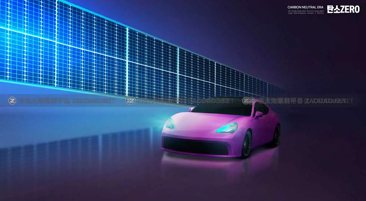13款创意绿色新能源汽车电车视觉海报设计PS分层源文件素材 New Energy Vehicles Poster Template插图11