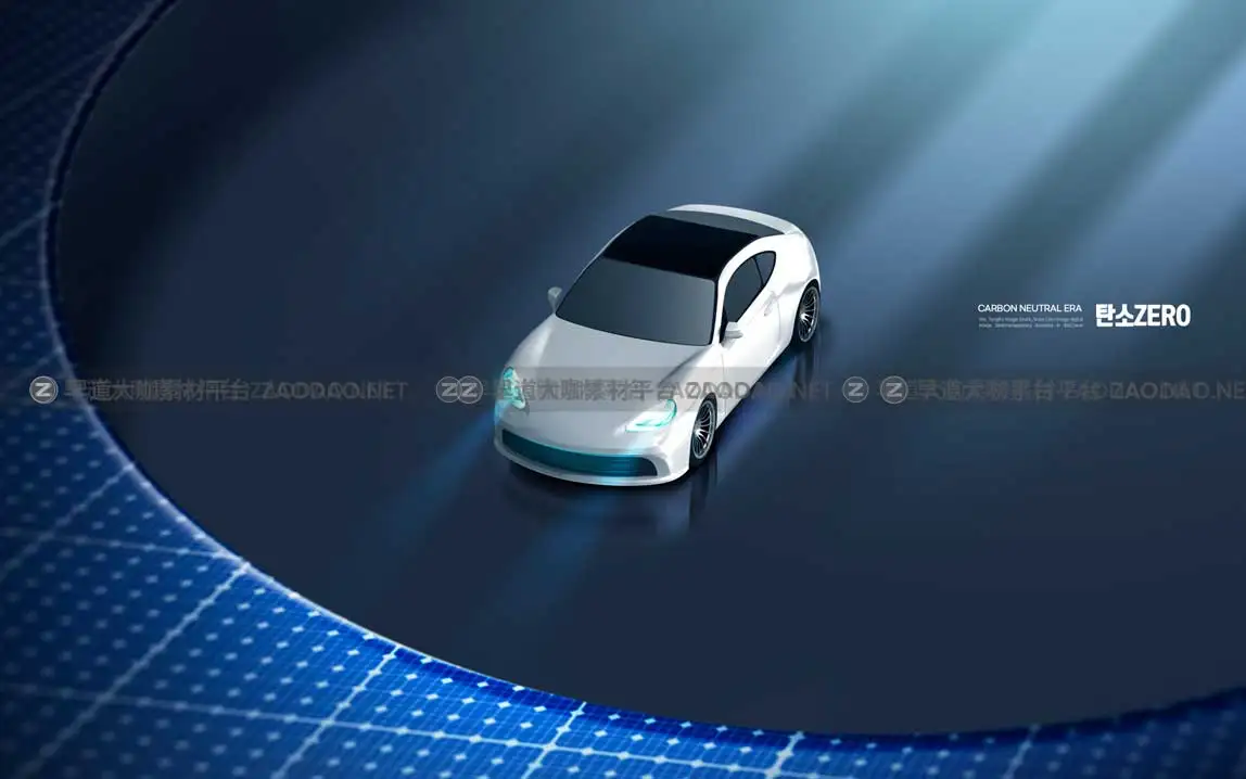 13款创意绿色新能源汽车电车视觉海报设计PS分层源文件素材 New Energy Vehicles Poster Template插图7