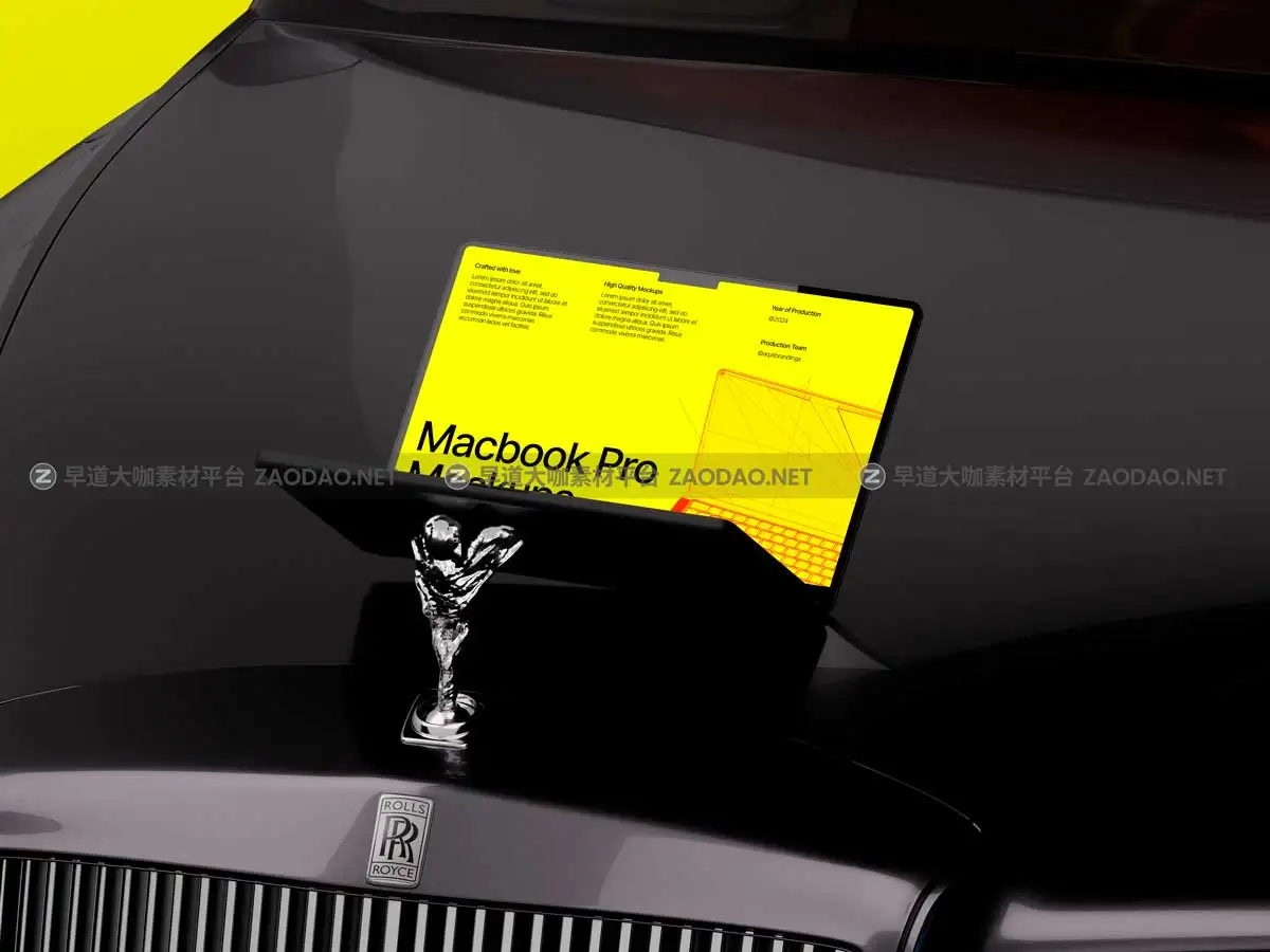 20款工业风网站界面UI设计苹果笔记本MacBook Pro演示效果图PS贴图样机模板 Macbook Pro Mockups: Automotive Edition插图23