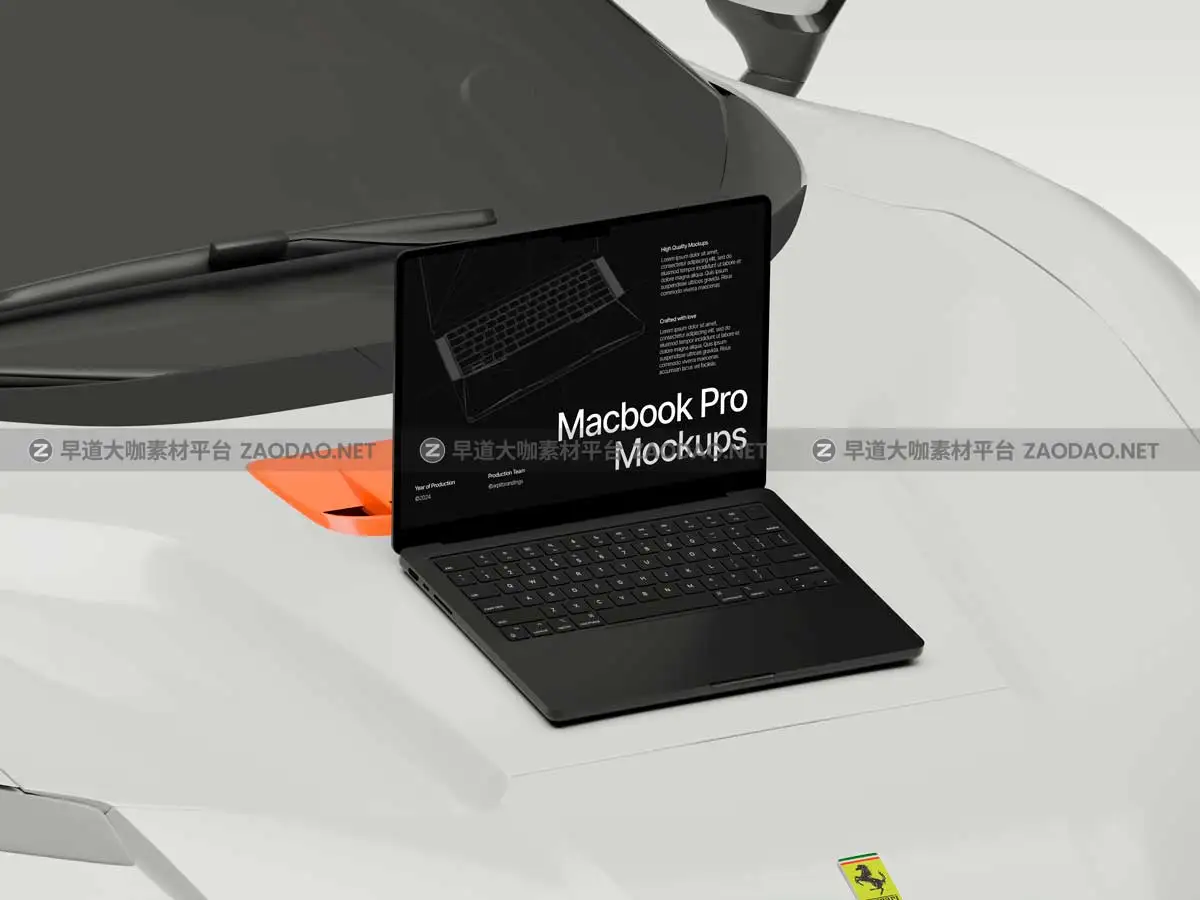 20款工业风网站界面UI设计苹果笔记本MacBook Pro演示效果图PS贴图样机模板 Macbook Pro Mockups: Automotive Edition插图20