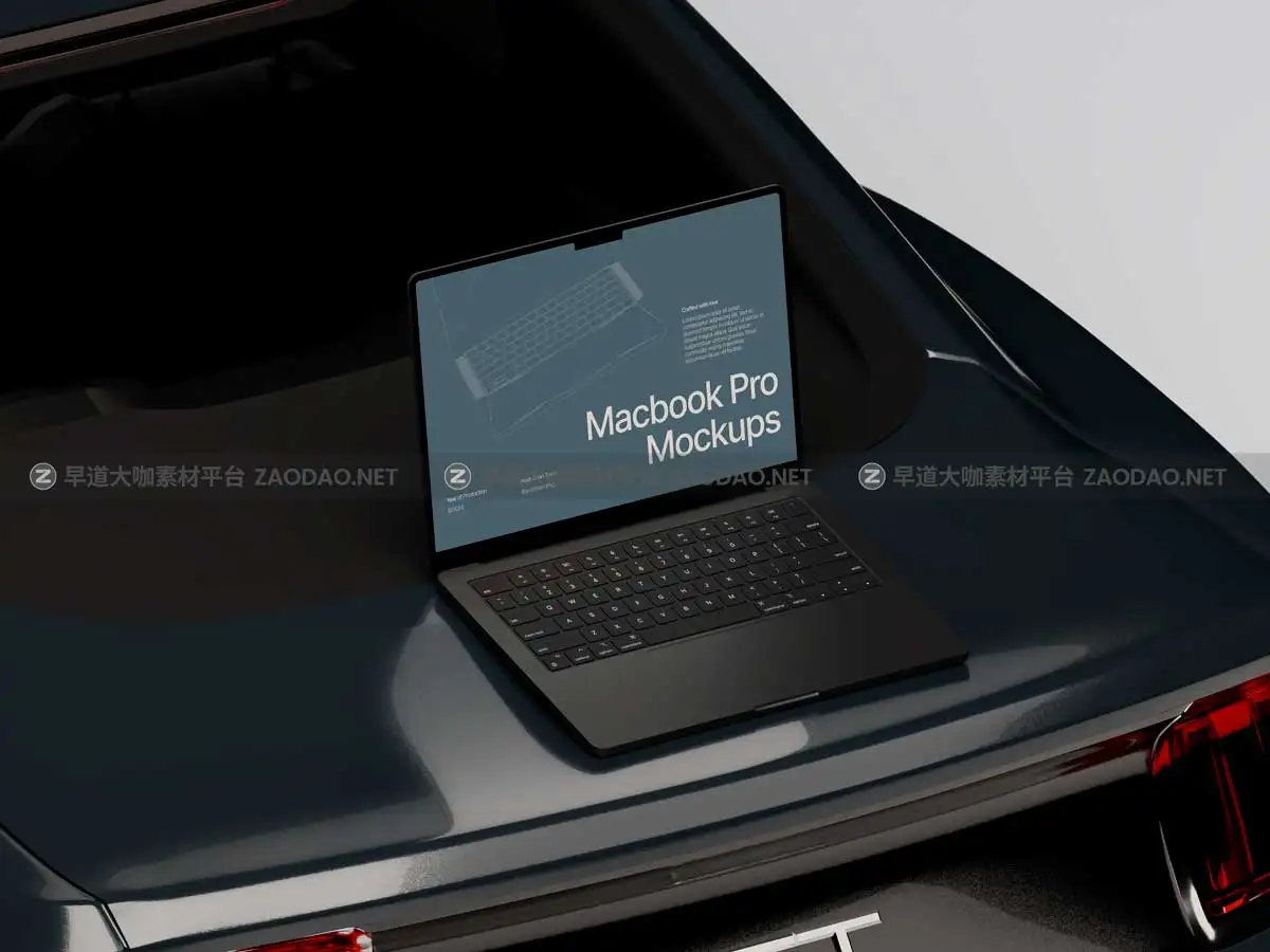 20款工业风网站界面UI设计苹果笔记本MacBook Pro演示效果图PS贴图样机模板 Macbook Pro Mockups: Automotive Edition插图14
