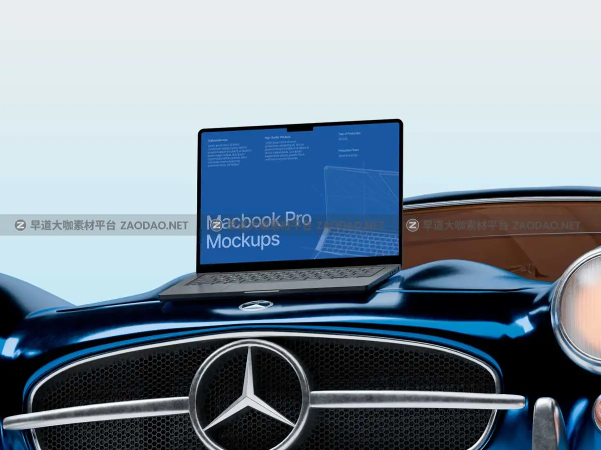 20款工业风网站界面UI设计苹果笔记本MacBook Pro演示效果图PS贴图样机模板 Macbook Pro Mockups: Automotive Edition插图13