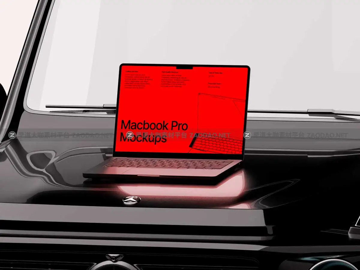 20款工业风网站界面UI设计苹果笔记本MacBook Pro演示效果图PS贴图样机模板 Macbook Pro Mockups: Automotive Edition插图10
