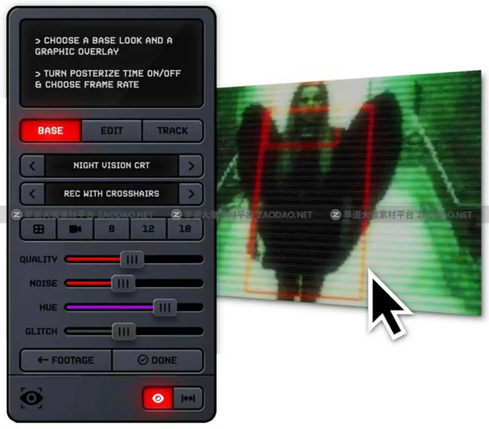 AE插件 复古VHS信号故障模拟监控画面视觉效果插件 Tiny Tapes – SURVEILLANCE插图2