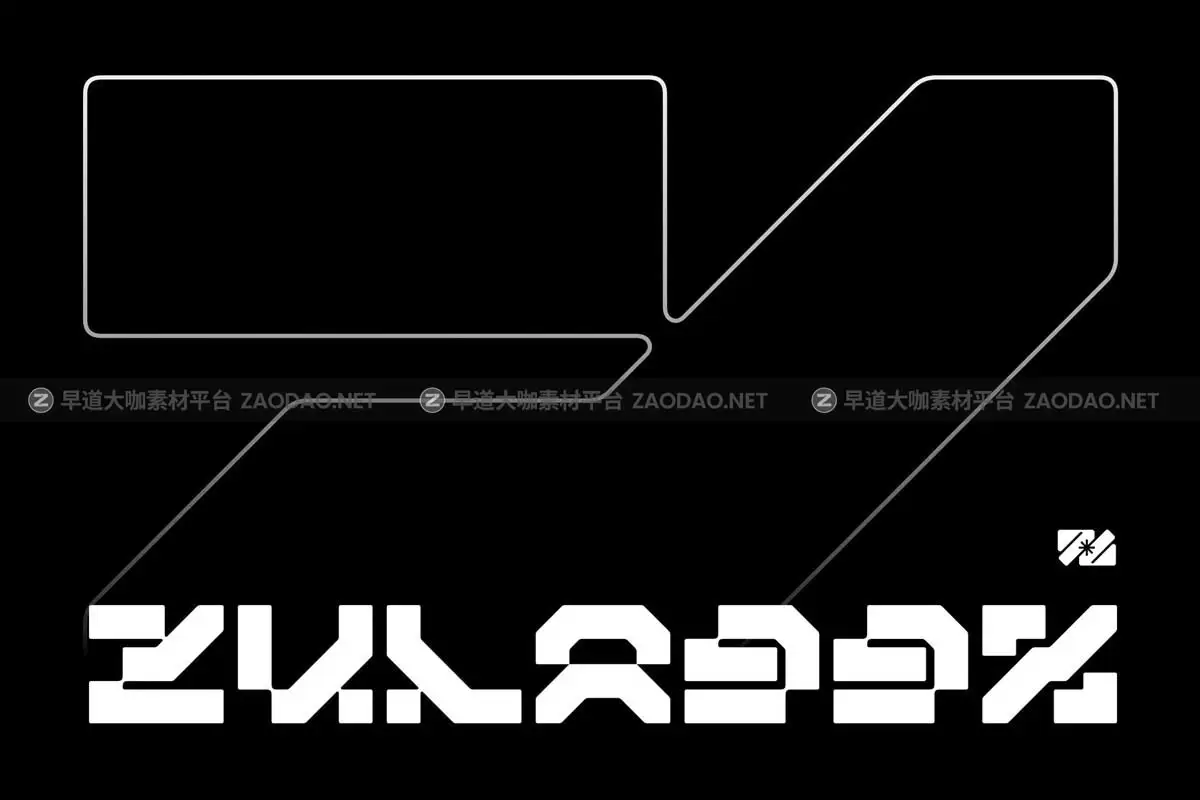 未来科幻机甲赛博朋克风视觉冲击海报标题LOGO设计PSAI英文字体安装包 Yumexha Font插图5