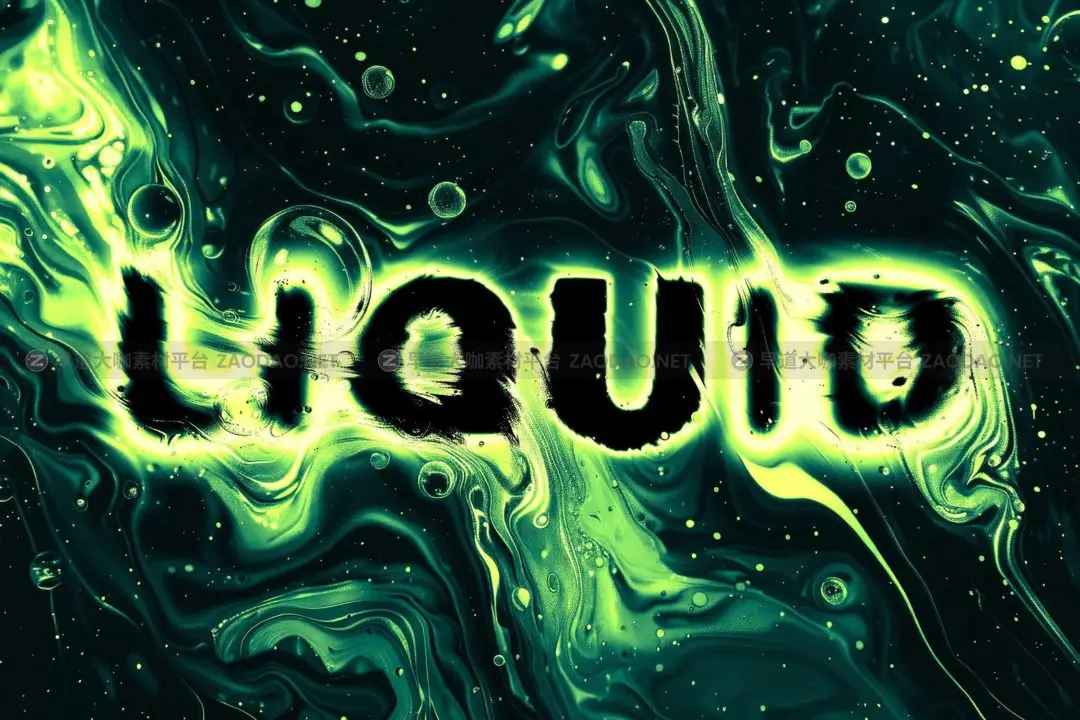 acid-liquid-melting-text-effect