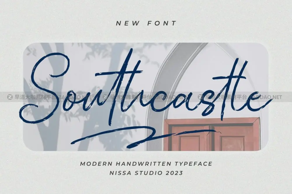 优雅杂志海报徽标设计手写英文字体安装包 Southcastle – Brush Font插图