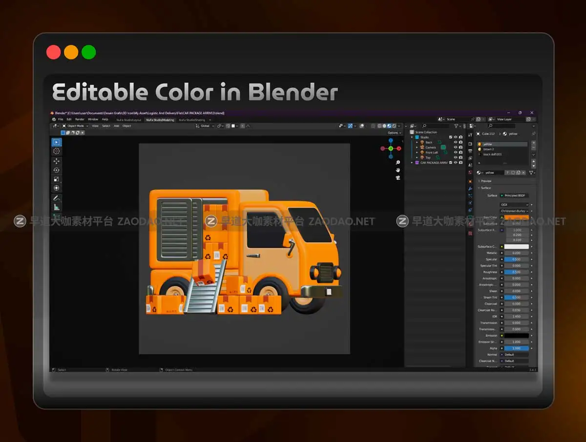 30款高级快递物流送货配送APP网站设计3D插图Icons图标Blender/PNG格式素材合集 Logistic & Delivery 3D Icon Set插图2