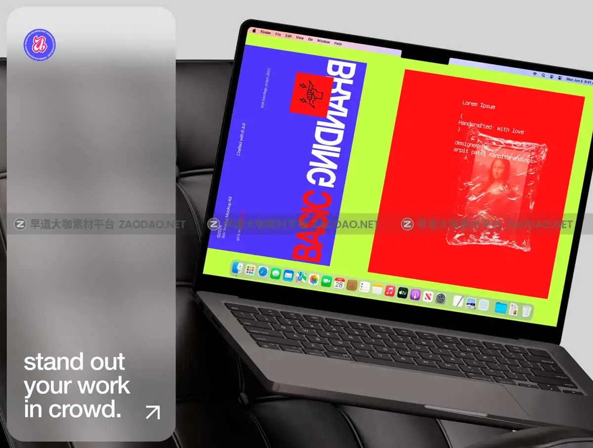 10款创意网站界面设计作品集贴图苹果MacBook Pro屏幕演示PS贴图样机模板 Macbook Pro Mockups – Basic Branding Mockup Kit插图4
