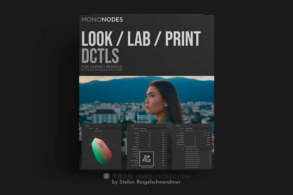 [更新v3版本] 达芬奇插件 柯达富士电影胶片模拟达芬奇调色DCTL节点预设 Mononodes – LOOK / LAB / PRINT DCTLS v3插图
