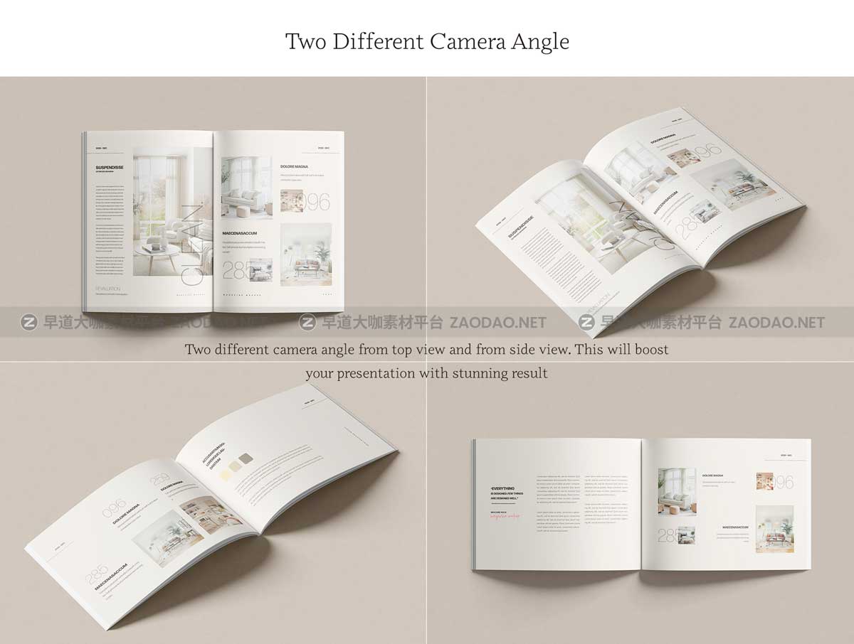 高级逼真画册杂志设计展示效果图PS贴图样机模板素材 Magazine Mockup Kit插图2 高级逼真画册杂志设计展示效果图PS贴图样机模板素材 Magazine Mockup Kit插图2