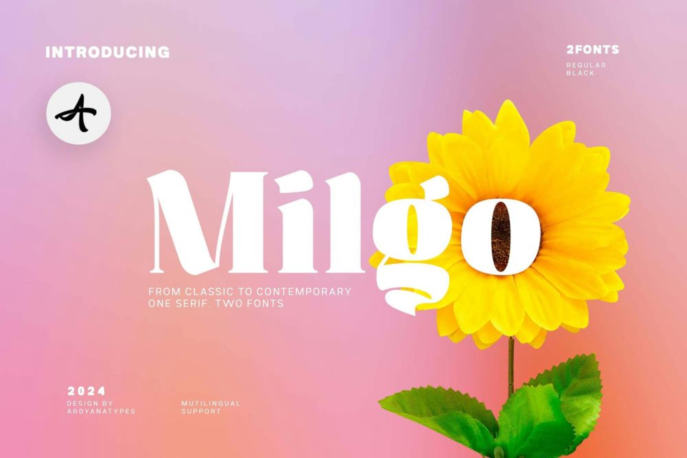 时尚复古杂志海报包装网页设计衬线英文字体安装包 Milgo插图 时尚复古杂志海报包装网页设计衬线英文字体安装包 Milgo插图