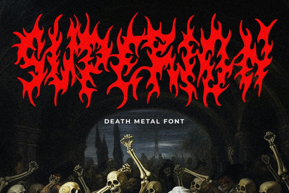 哥特式恐怖死亡金属美学设计装饰英文字体安装包 PC Superion – Death Metal Font插图 哥特式恐怖死亡金属美学设计装饰英文字体安装包 PC Superion – Death Metal Font插图