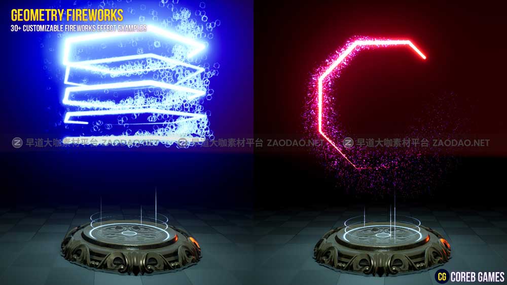 UE素材 火焰能量几何烟花粒子运动模拟视觉特效预设包素材 Geometry Fireworks VFX Pack插图6 UE素材 火焰能量几何烟花粒子运动模拟视觉特效预设包素材 Geometry Fireworks VFX Pack插图6