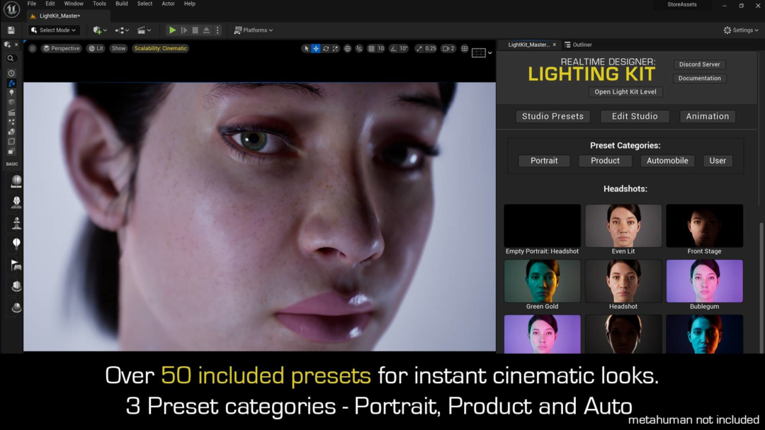 逼真3d模型投影环境背景照明灯光ue工具插件工程素材 RD – Lighting Kit插图2 逼真3d模型投影环境背景照明灯光ue工具插件工程素材 RD – Lighting Kit插图2