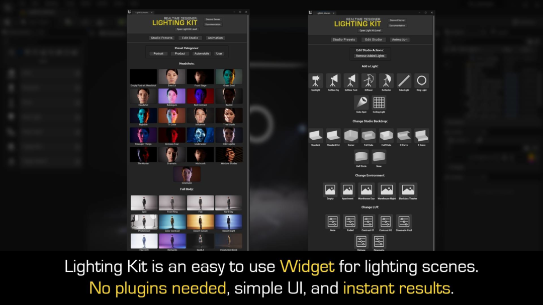 逼真3d模型投影环境背景照明灯光ue工具插件工程素材 RD – Lighting Kit插图4 逼真3d模型投影环境背景照明灯光ue工具插件工程素材 RD – Lighting Kit插图4