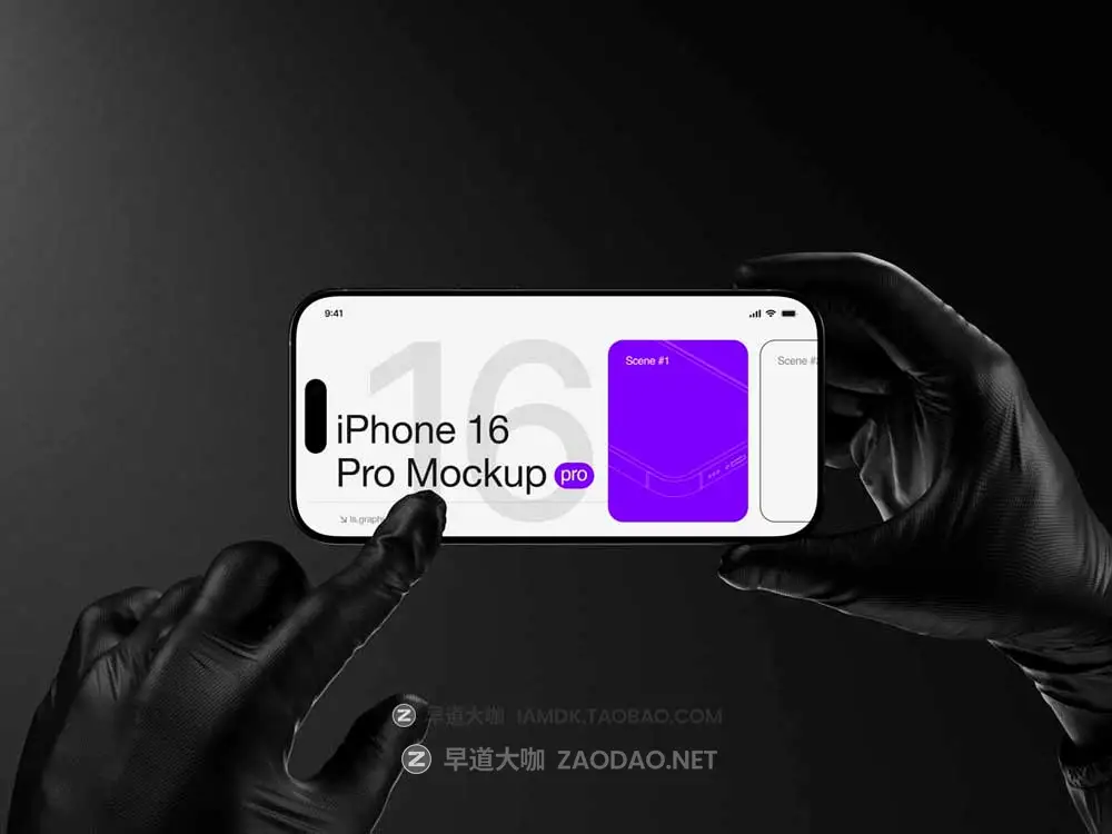 16款黑化工业风苹果手持iPhone 16 Pro屏幕演示效果图Ps展示贴图样机模板素材 T-Mockups: iPhone 16 Pro插图14 16款黑化工业风苹果手持iPhone 16 Pro屏幕演示效果图Ps展示贴图样机模板素材 T-Mockups: iPhone 16 Pro插图14