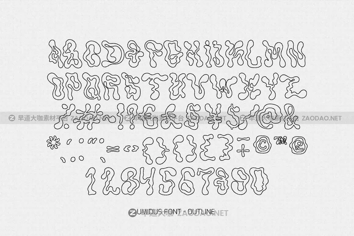 未来科幻迷幻波浪液体流体扭曲酸性PSAI英文字体安装包 softulka – Umidus Font – Trippy Liquid Font插图4 未来科幻迷幻波浪液体流体扭曲酸性PSAI英文字体安装包 softulka – Umidus Font – Trippy Liquid Font插图4