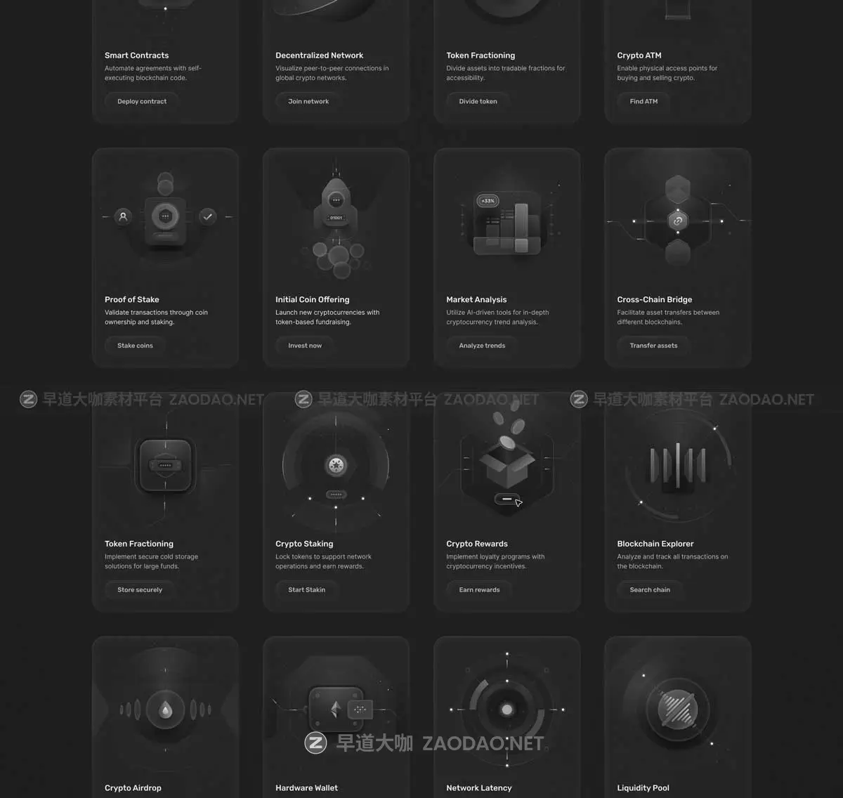 顶级金融科技加密货币区块链网站&软件UI界面套件设计Figma/React/HTML素材包 Bento Cards: Crypto插图11 顶级金融科技加密货币区块链网站&软件UI界面套件设计Figma/React/HTML素材包 Bento Cards: Crypto插图11