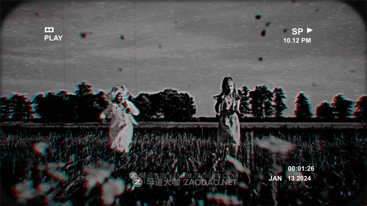 达芬奇素材 复古怀旧VHS风格失真噪点色差摄影录像机边框叠加视频特效 VHS Effects插图4 达芬奇素材 复古怀旧VHS风格失真噪点色差摄影录像机边框叠加视频特效 VHS Effects插图4