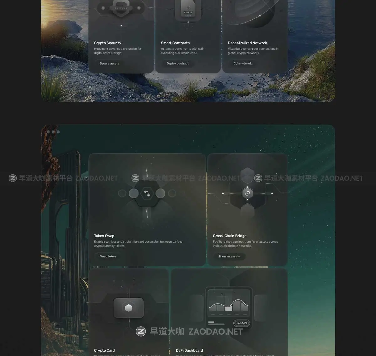 顶级金融科技加密货币区块链网站&软件UI界面套件设计Figma/React/HTML素材包 Bento Cards: Crypto插图14 顶级金融科技加密货币区块链网站&软件UI界面套件设计Figma/React/HTML素材包 Bento Cards: Crypto插图14