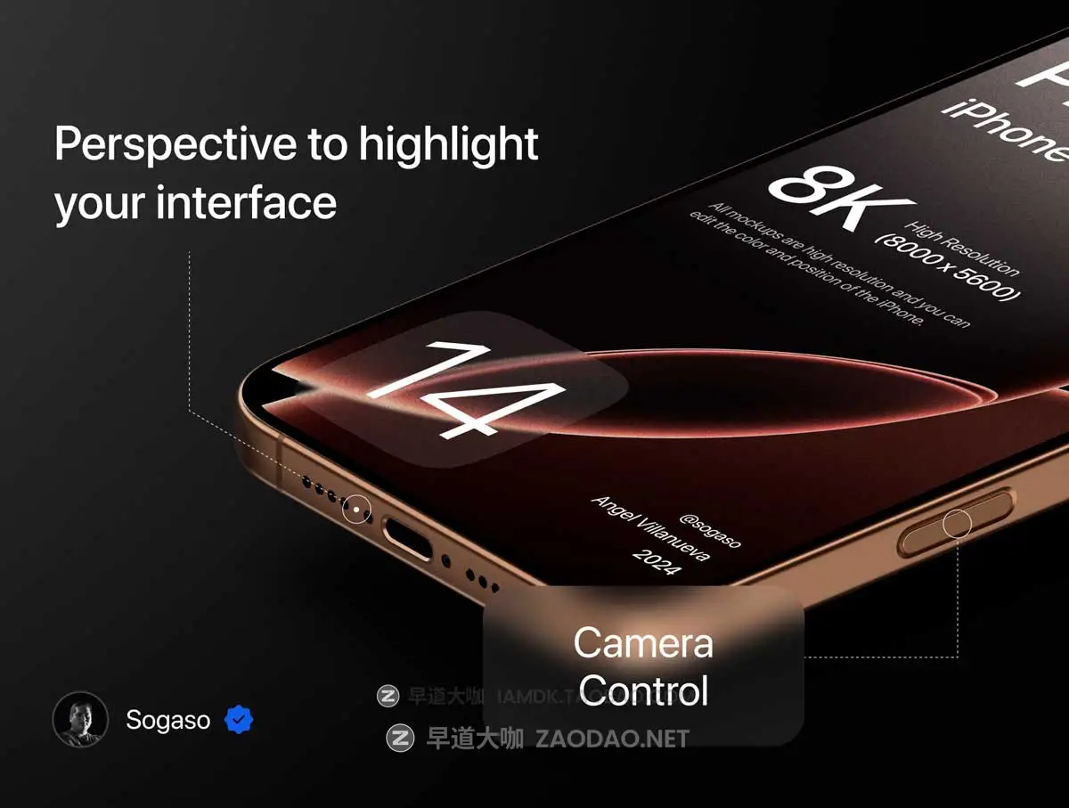 40款高级全新苹果iPhone 16 Pro手机APP UI设计效果图Ps展示样机模板 Premium iPhone 16 Pro Mockup插图7 40款高级全新苹果iPhone 16 Pro手机APP UI设计效果图Ps展示样机模板 Premium iPhone 16 Pro Mockup插图7
