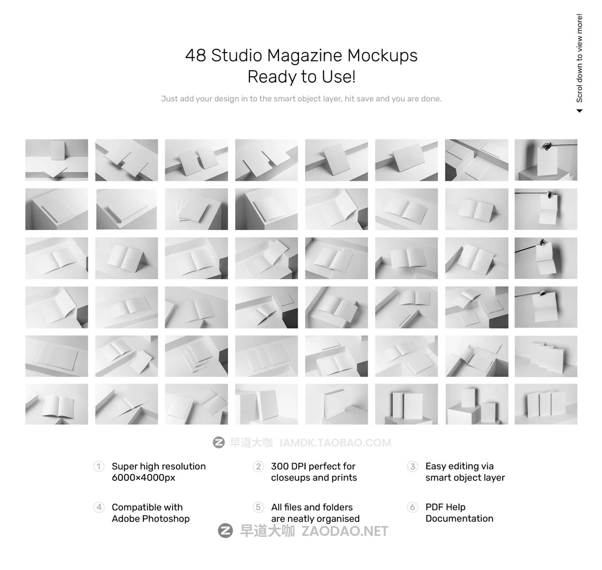 48款高级精装书籍画册杂志封面内页设计展示效果图PS贴图样机模板素材 Studio Magazine Mockups插图2 48款高级精装书籍画册杂志封面内页设计展示效果图PS贴图样机模板素材 Studio Magazine Mockups插图2