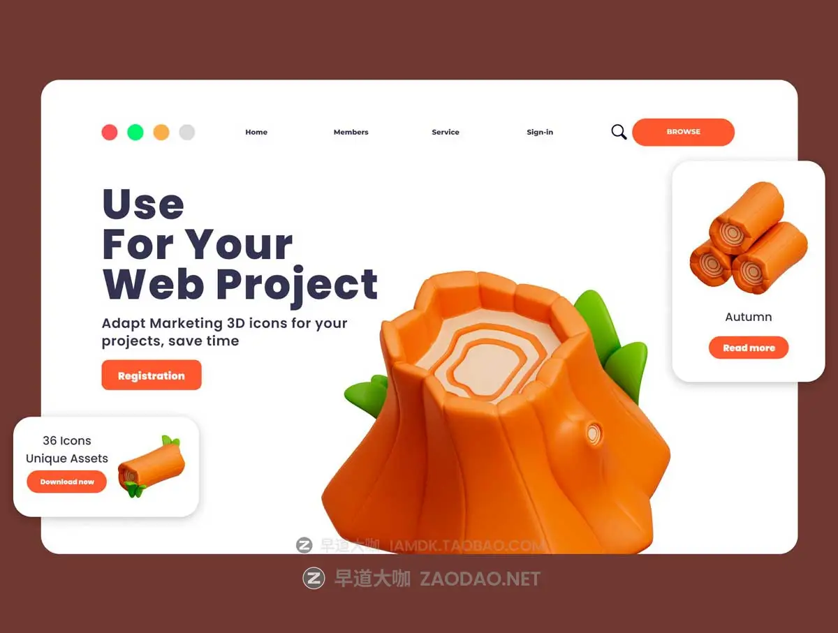 36款优质秋季松鼠松果坚果农作物3D图标Icons设计Blender/PNG/OBJ格式素材 Autumn 3D Illustration Pack插图2 36款优质秋季松鼠松果坚果农作物3D图标Icons设计Blender/PNG/OBJ格式素材 Autumn 3D Illustration Pack插图2