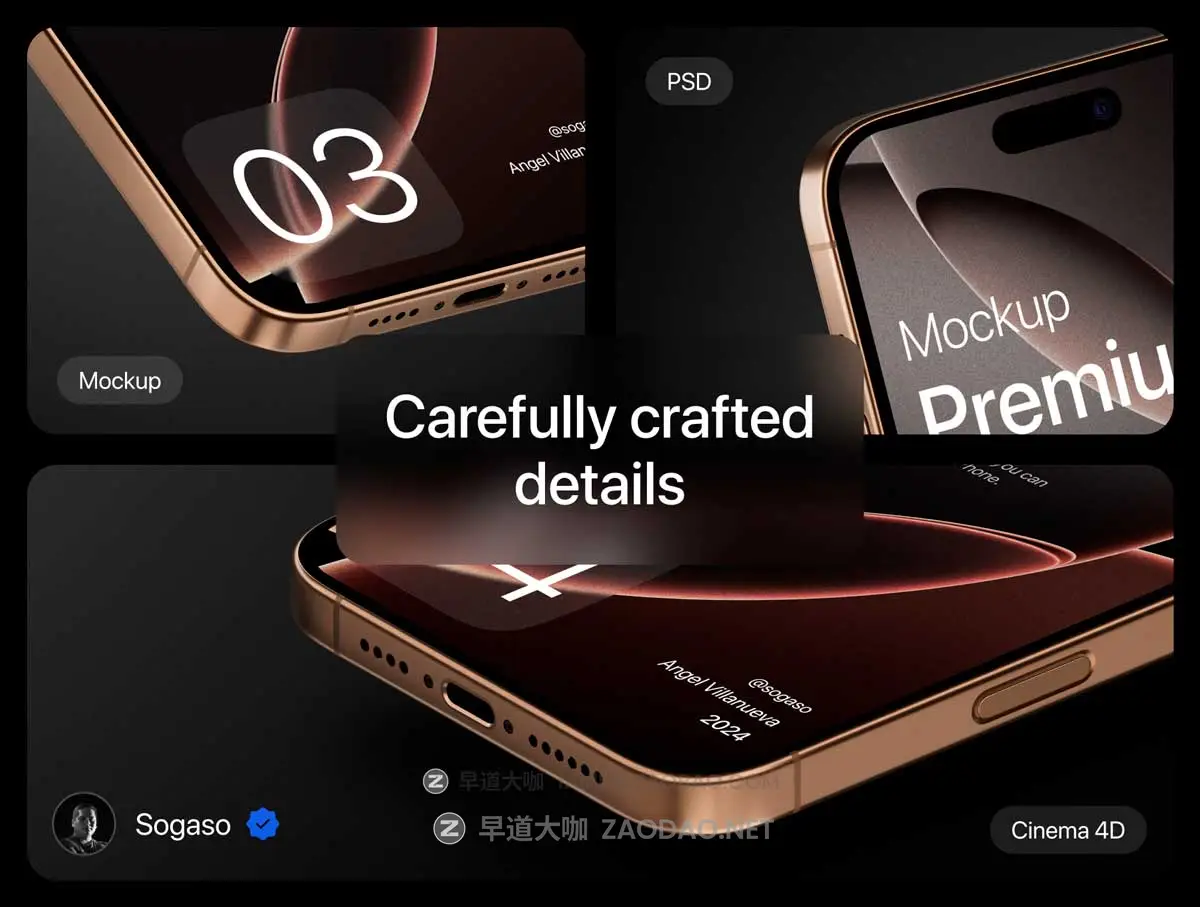 40款高级全新苹果iPhone 16 Pro手机APP UI设计效果图Ps展示样机模板 Premium iPhone 16 Pro Mockup插图6 40款高级全新苹果iPhone 16 Pro手机APP UI设计效果图Ps展示样机模板 Premium iPhone 16 Pro Mockup插图6