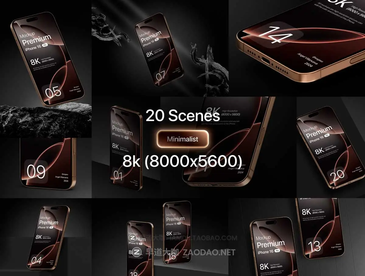 40款高级全新苹果iPhone 16 Pro手机APP UI设计效果图Ps展示样机模板 Premium iPhone 16 Pro Mockup插图4 40款高级全新苹果iPhone 16 Pro手机APP UI设计效果图Ps展示样机模板 Premium iPhone 16 Pro Mockup插图4