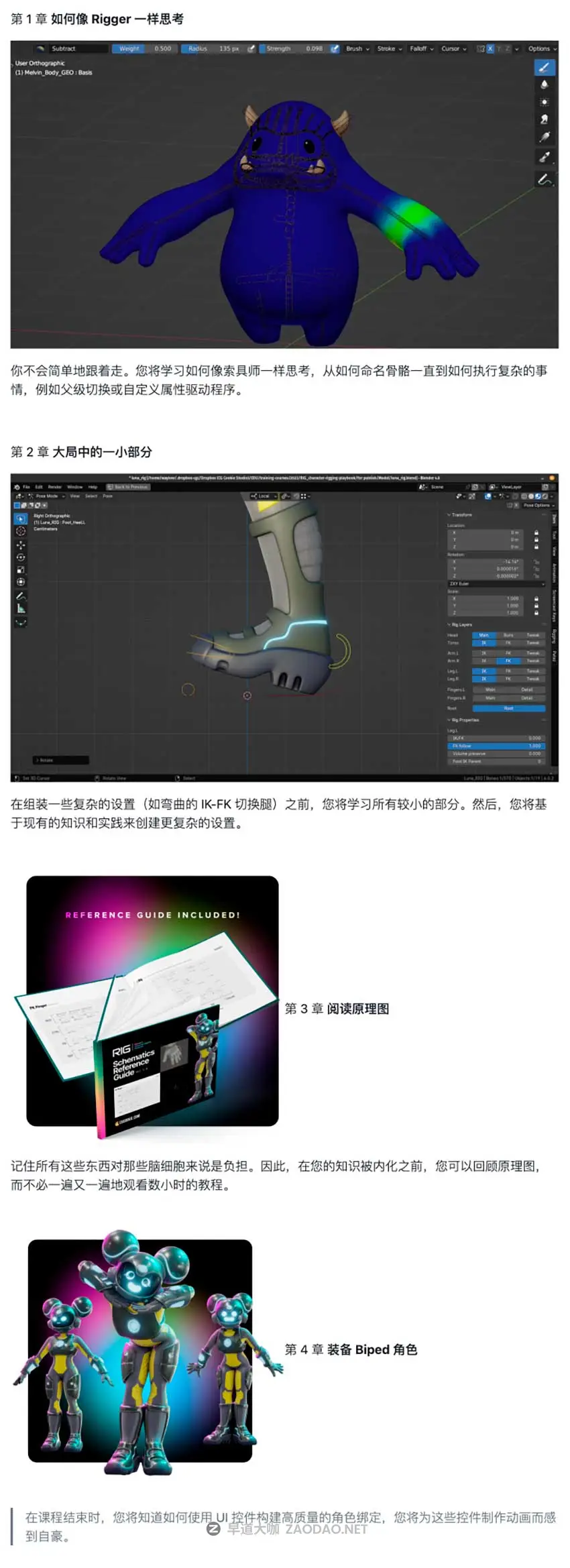 新手入门角色绑定动画Blender基础教程 中英文字幕 Rig: Blender’s Character Rigging Playbook插图4 新手入门角色绑定动画Blender基础教程 中英文字幕 Rig: Blender’s Character Rigging Playbook插图4