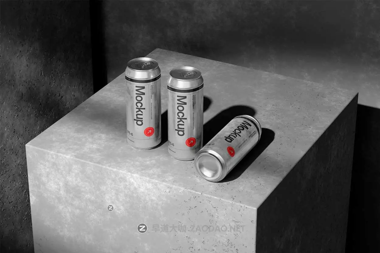 6款工业风混凝土背景听装啤酒饮料苏打水易拉罐金属罐设计展示效果图PSD样机模板 East Graphics – Aluminum Beverage Can Mockup Vol 1插图2 6款工业风混凝土背景听装啤酒饮料苏打水易拉罐金属罐设计展示效果图PSD样机模板 East Graphics – Aluminum Beverage Can Mockup Vol 1插图2