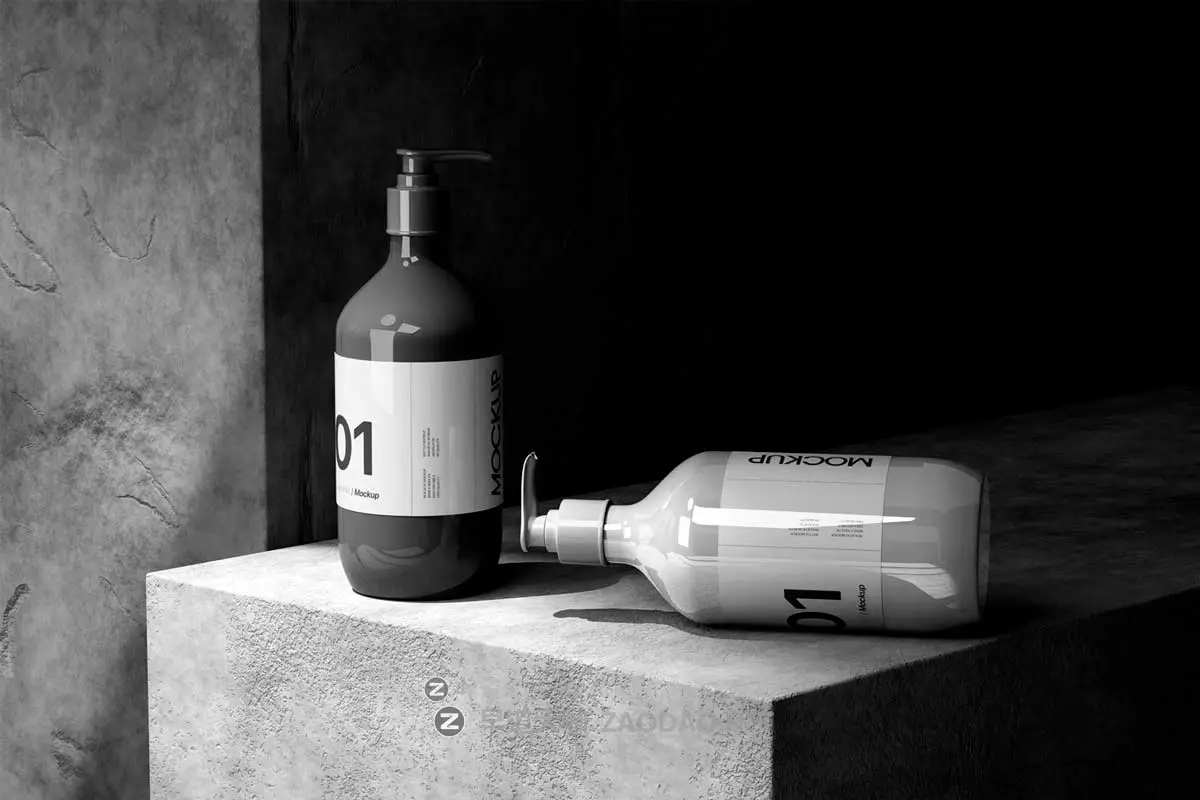 8款高级工业风化妆护肤品按压泵瓶滴管瓶设计展示效果图PS贴图样机模板 East Graphics – Cosmetic Bottle Mockup Vol 1插图5 8款高级工业风化妆护肤品按压泵瓶滴管瓶设计展示效果图PS贴图样机模板 East Graphics – Cosmetic Bottle Mockup Vol 1插图5