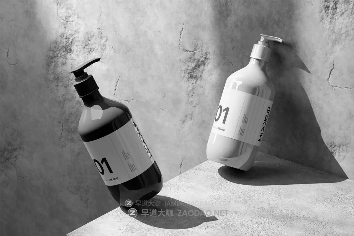 8款高级工业风化妆护肤品按压泵瓶滴管瓶设计展示效果图PS贴图样机模板 East Graphics – Cosmetic Bottle Mockup Vol 1插图3 8款高级工业风化妆护肤品按压泵瓶滴管瓶设计展示效果图PS贴图样机模板 East Graphics – Cosmetic Bottle Mockup Vol 1插图3