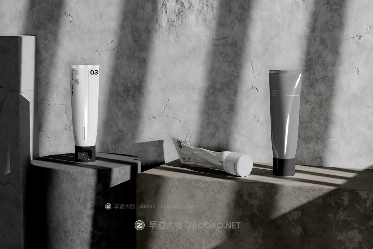 10款工业风化妆护肤品软管面霜包装罐设计展示效果图PS贴图样机模板素材 East Graphics – Cosmetic Tube Packaging Mockup Vol 1插图8 10款工业风化妆护肤品软管面霜包装罐设计展示效果图PS贴图样机模板素材 East Graphics – Cosmetic Tube Packaging Mockup Vol 1插图8