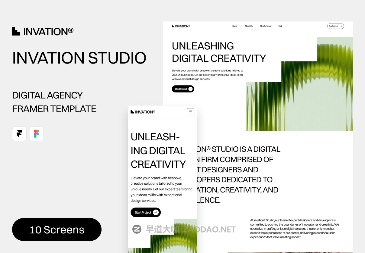 现代极简数字机构设计师企业品牌网站web ui界面设计figma/framer格式模板 Invation – Digital Agency Framer Template插图 现代极简数字机构设计师企业品牌网站web ui界面设计figma/framer格式模板 Invation – Digital Agency Framer Template插图