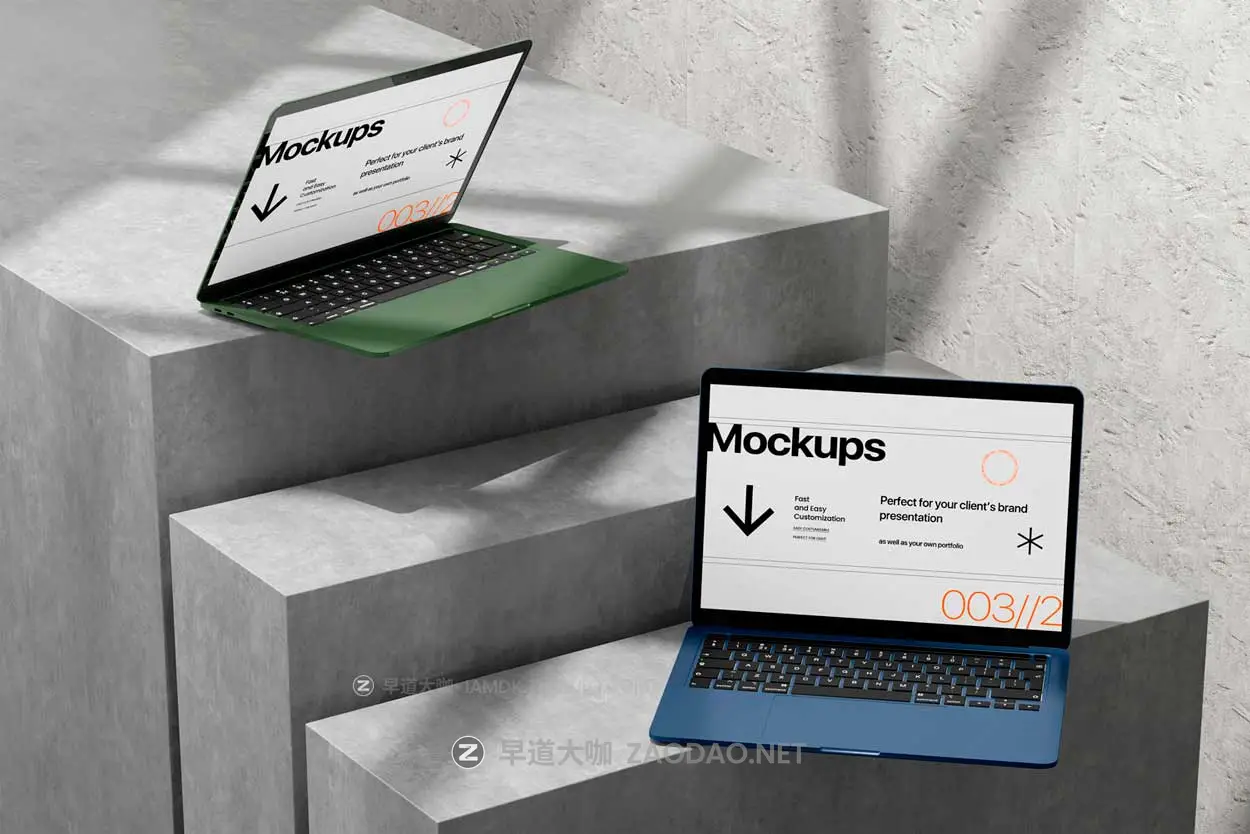 9款工业风网页作品集展示苹果MacBook笔记本iPad平板iMac一体机Ps贴图样机模板 East Graphics – Minimalistic Laptop Mockup Vol 1插图3 9款工业风网页作品集展示苹果MacBook笔记本iPad平板iMac一体机Ps贴图样机模板 East Graphics – Minimalistic Laptop Mockup Vol 1插图3