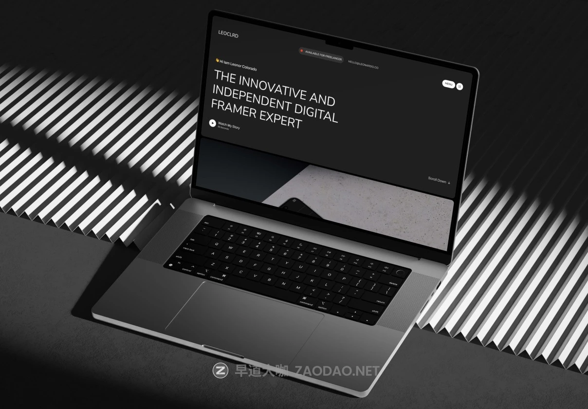 创意极简自由职业设计作品集网站web ui界面设计framer模板素材 Leonor Personal Framer Template插图 创意极简自由职业设计作品集网站web ui界面设计framer模板素材 Leonor Personal Framer Template插图