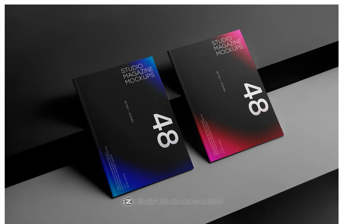48款高级精装书籍画册杂志封面内页设计展示效果图PS贴图样机模板素材 Studio Magazine Mockups插图12 48款高级精装书籍画册杂志封面内页设计展示效果图PS贴图样机模板素材 Studio Magazine Mockups插图12